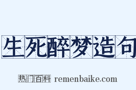 生死醉梦造句是什么意思的图片